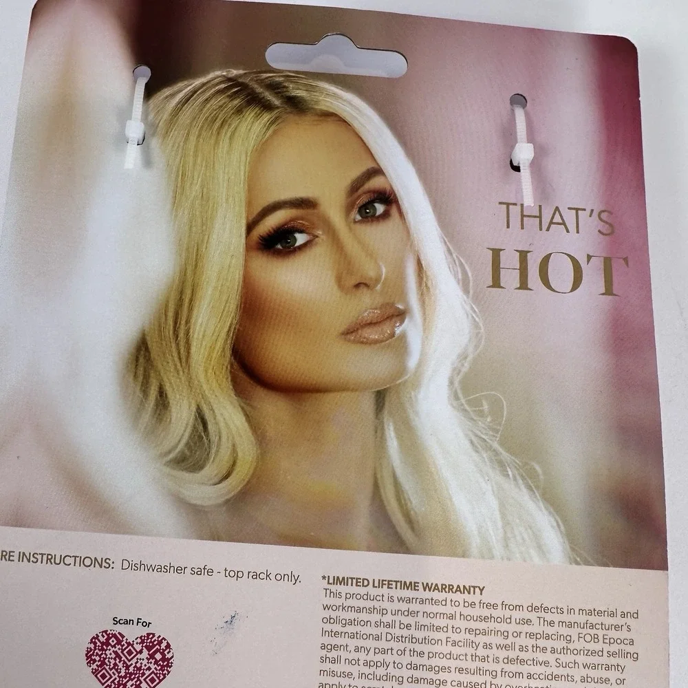 Paris Hilton 2 Piece Kitchen Tool Set Pink Silicone Spoon & Slotted Turner New